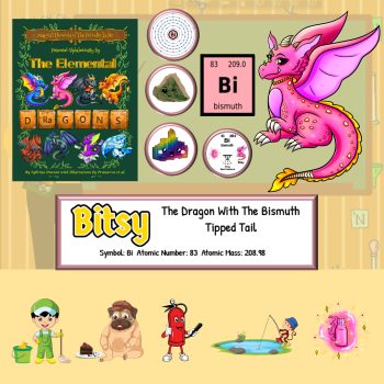 Bitsy The Elemental Dragon Presents the Periodic Table Element Bismuth