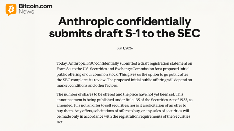 Anthropic confidential IPO press release on June 1.