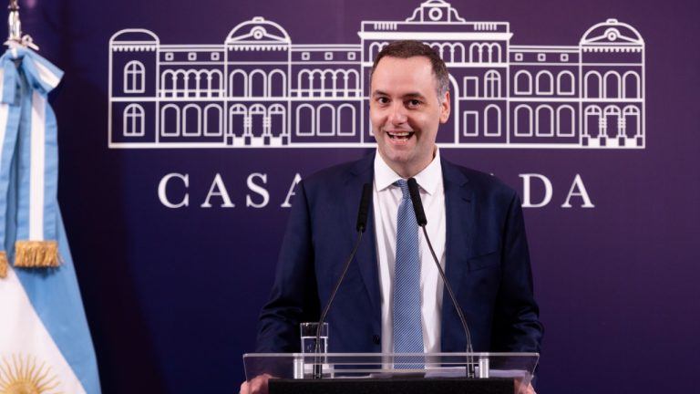 Manuel Adorni at Casa Rosada