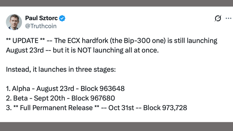 Paul Sztorc's announcement