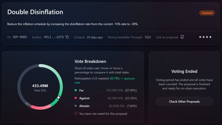 Solana Government Proposal 0002