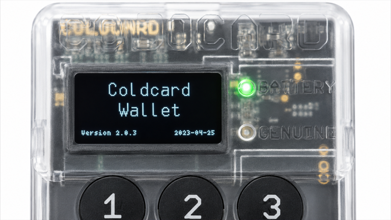 Coinkite's Coldcard Mk3 model.